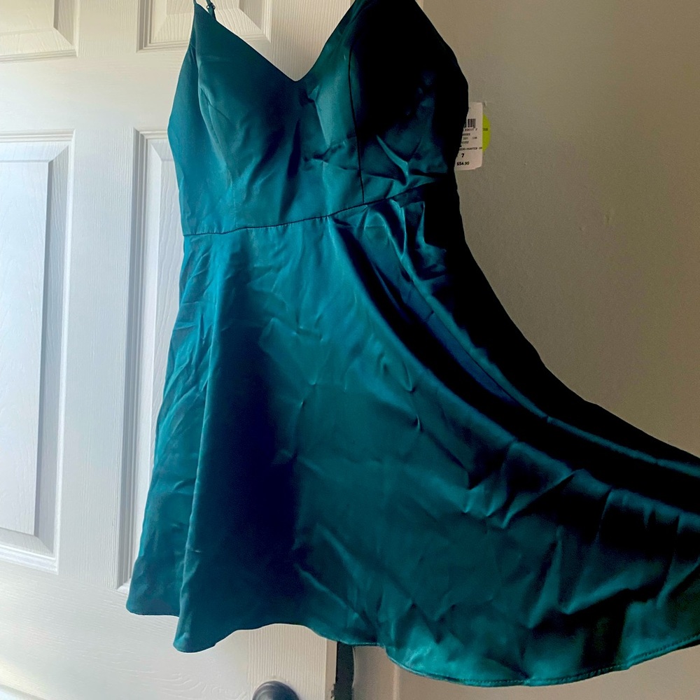 Green cocktail dress